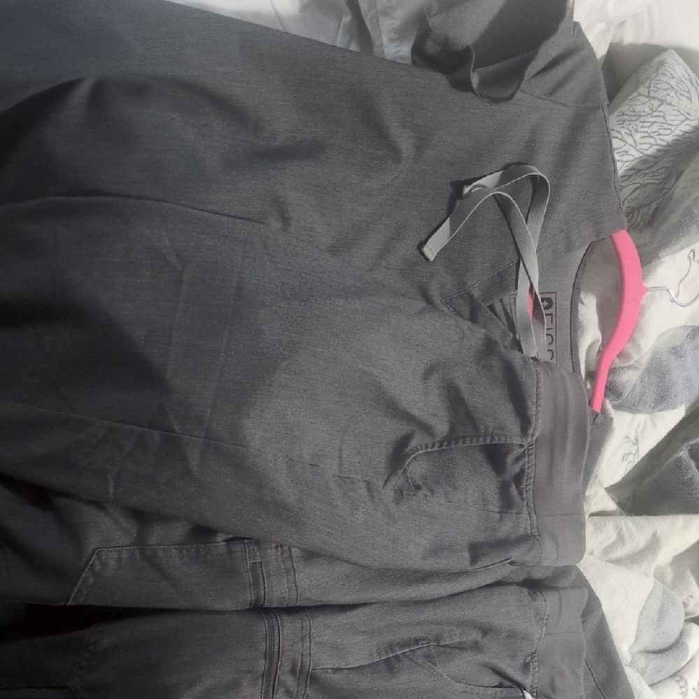 Figs Gray Blouse and Pants Set